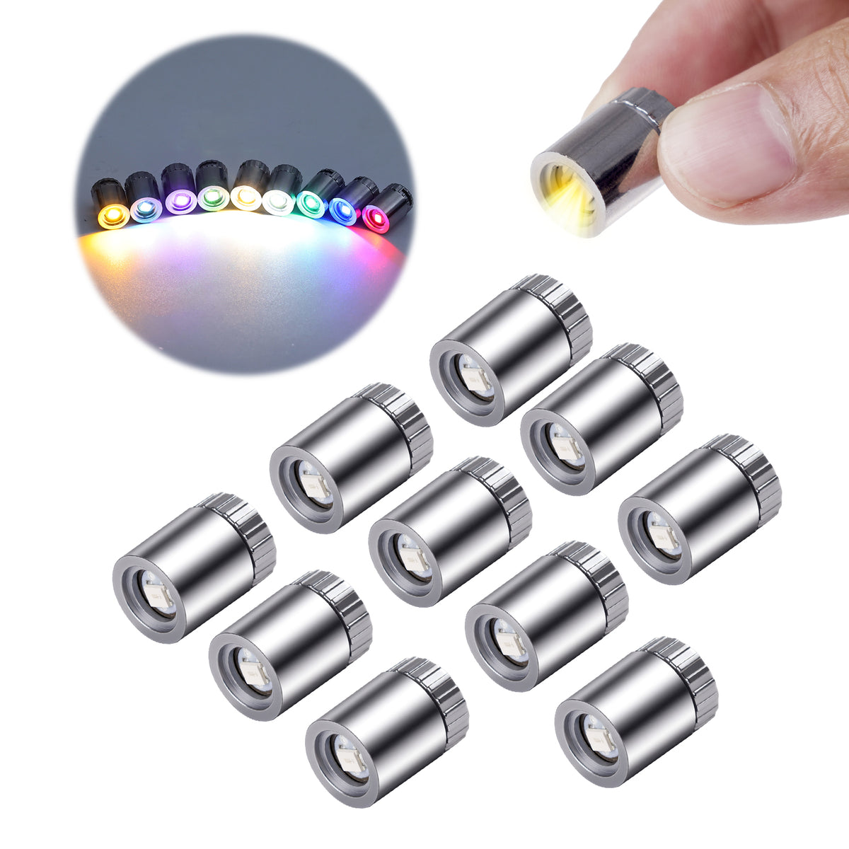 64PCS Mini Led Light for Dollhouse 8 Colors Mini Dollhouse lightingtiny,Tiny led Light for Handcraft,Small Tiny Decoration Lights for Balloons,Party Decoration (Colorful)
